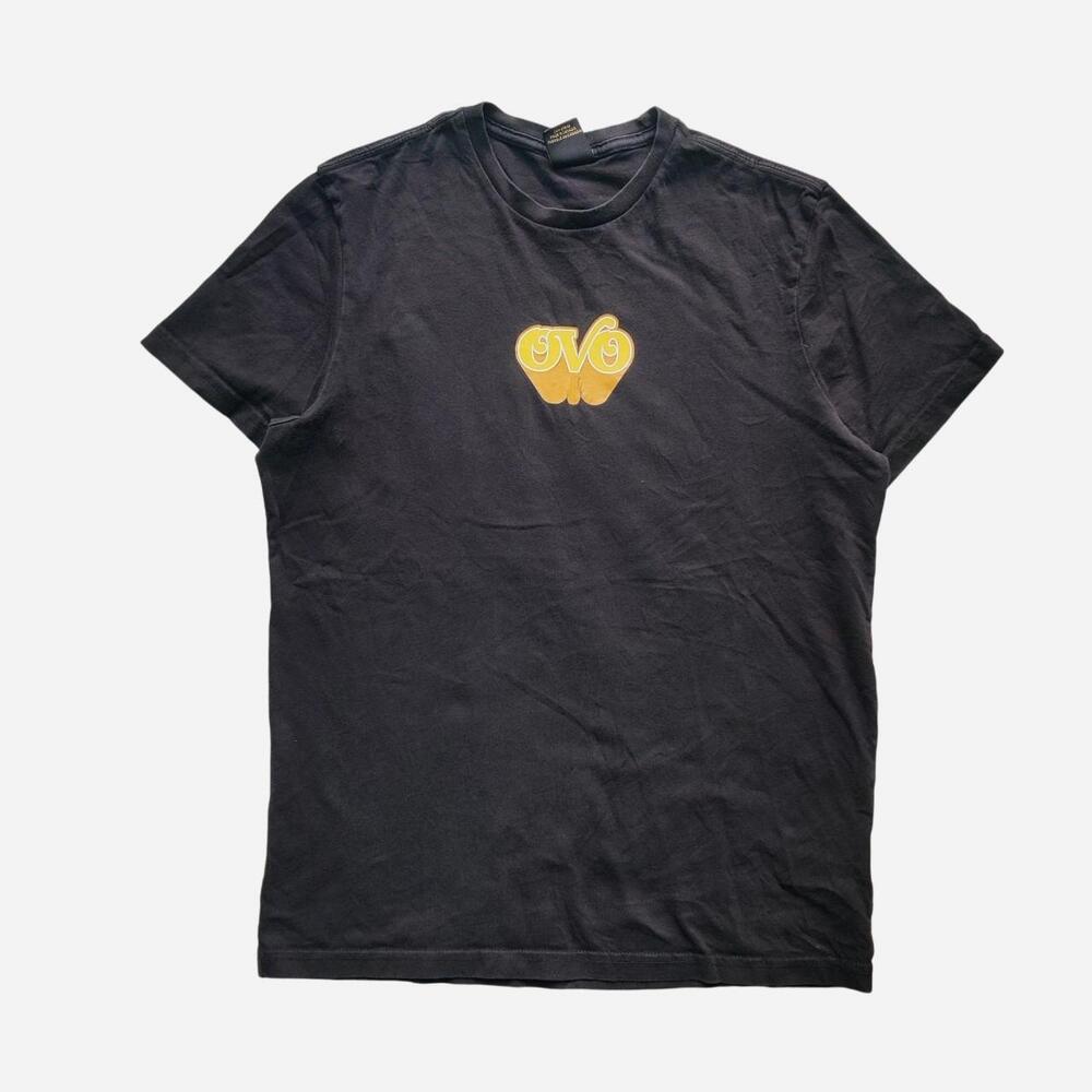 OVO black t-shirt with yellow OVO logo
